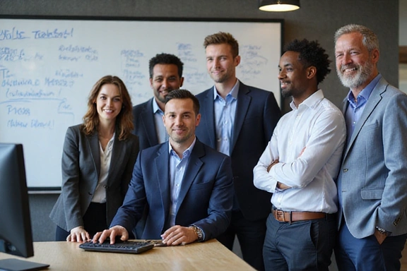 TradeMentor founding team at first office