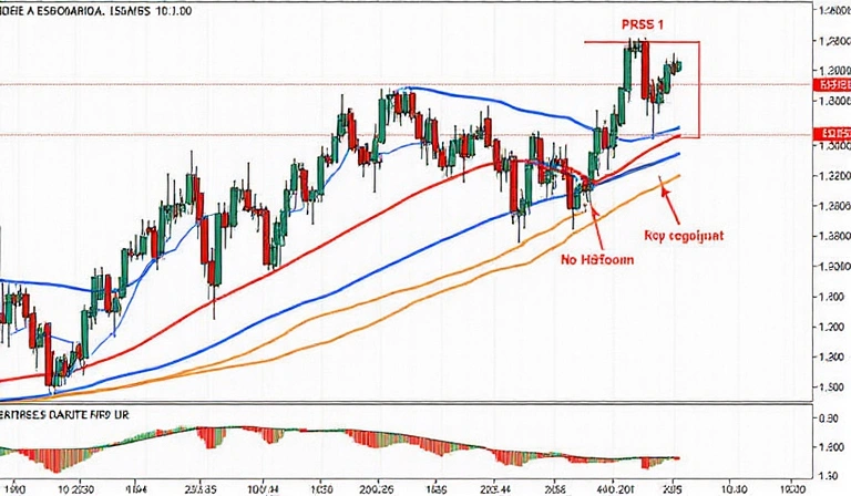 Fibonacci retracement on chart