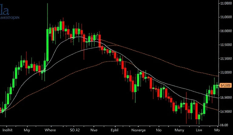 Stock market trend analysis chart