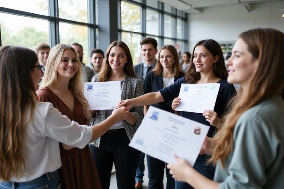 Graduates celebrating their trading success