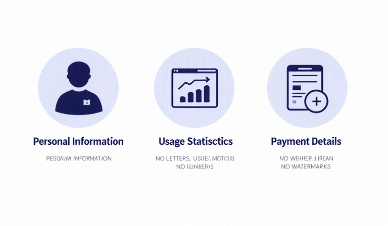 Data collection illustration showing various types of information being gathered